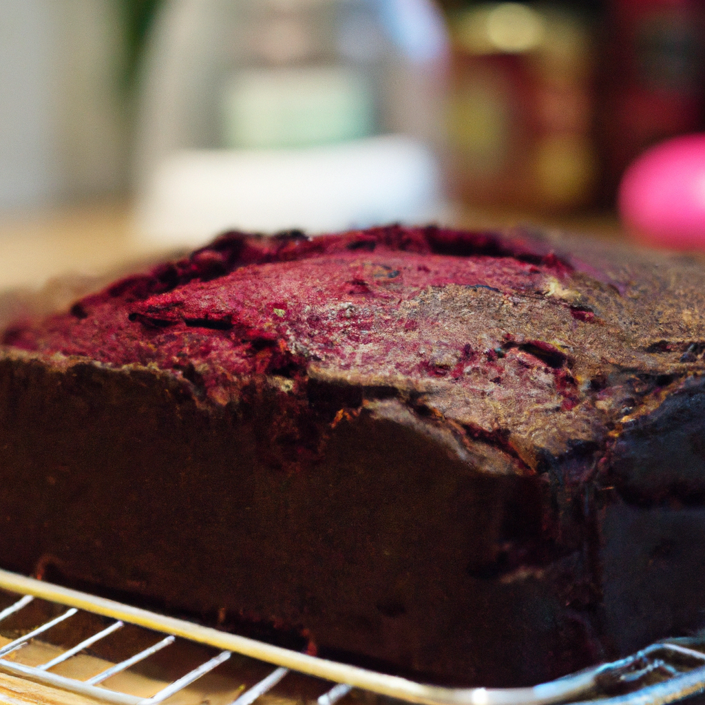 Gâteau aux betteraves et au chocolat fondu